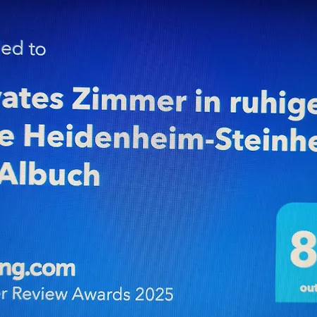 Privates In Ruhiger Lage Heidenheim-steinheim Am Albuch Rum i privatbostad *